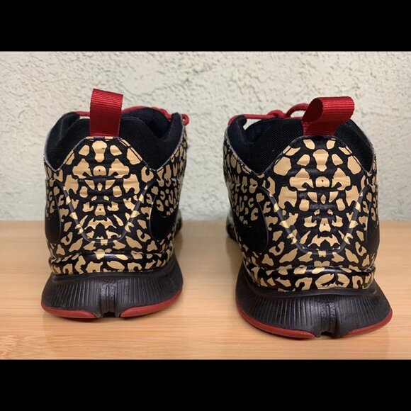 RARE🚀Nike Free Trainer 7.0 NRG Gold Cheetah Print Olympic 599087-006 Size 10 - Picture 5 of 8
